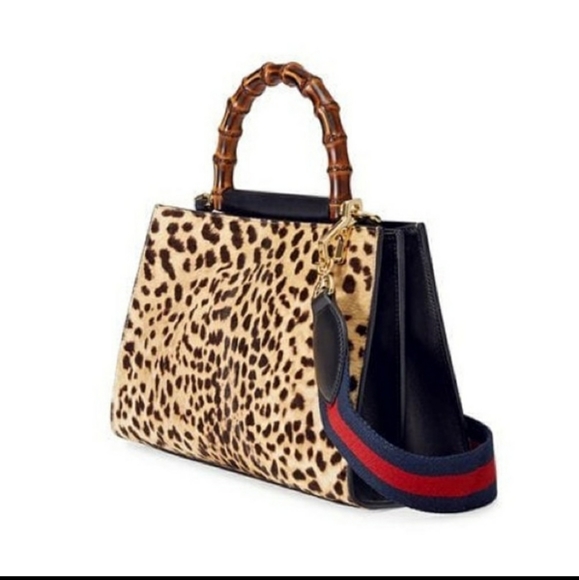Gucci Calfskin Leopard Handbag - Picture 2 of 6